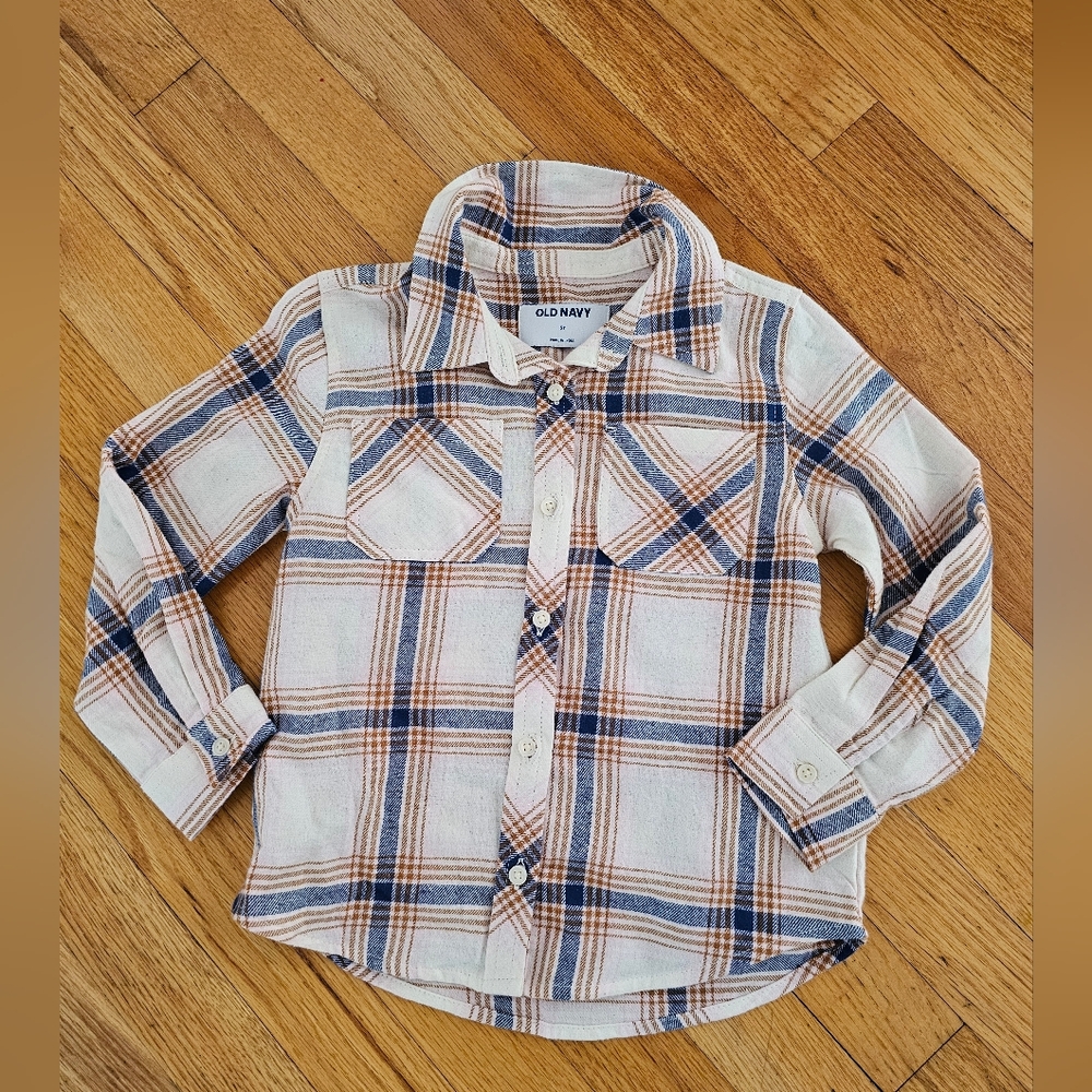 Old Navy Toddler Girl Plaid Button Down Shirt
